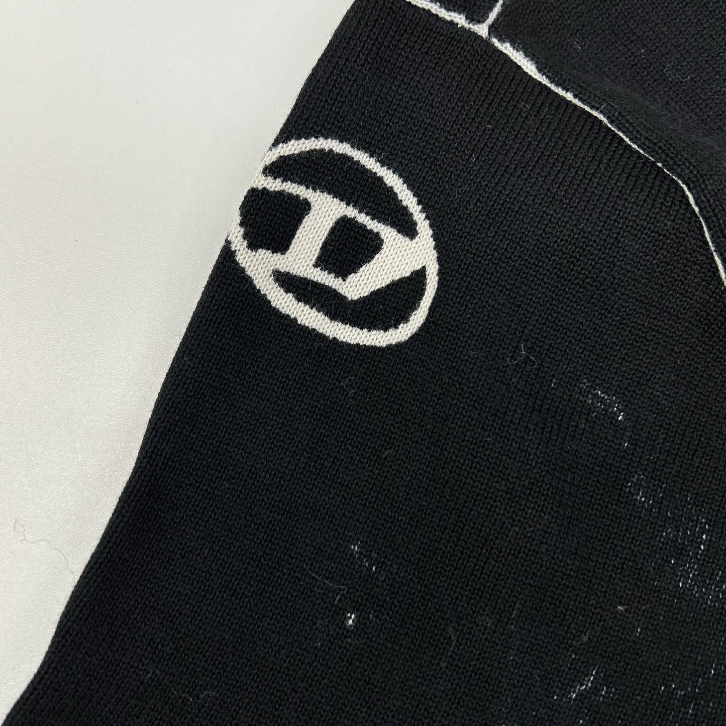 DIESEL 24SS K-LARENCE-B Bleach Crewneck Knit Black Size M