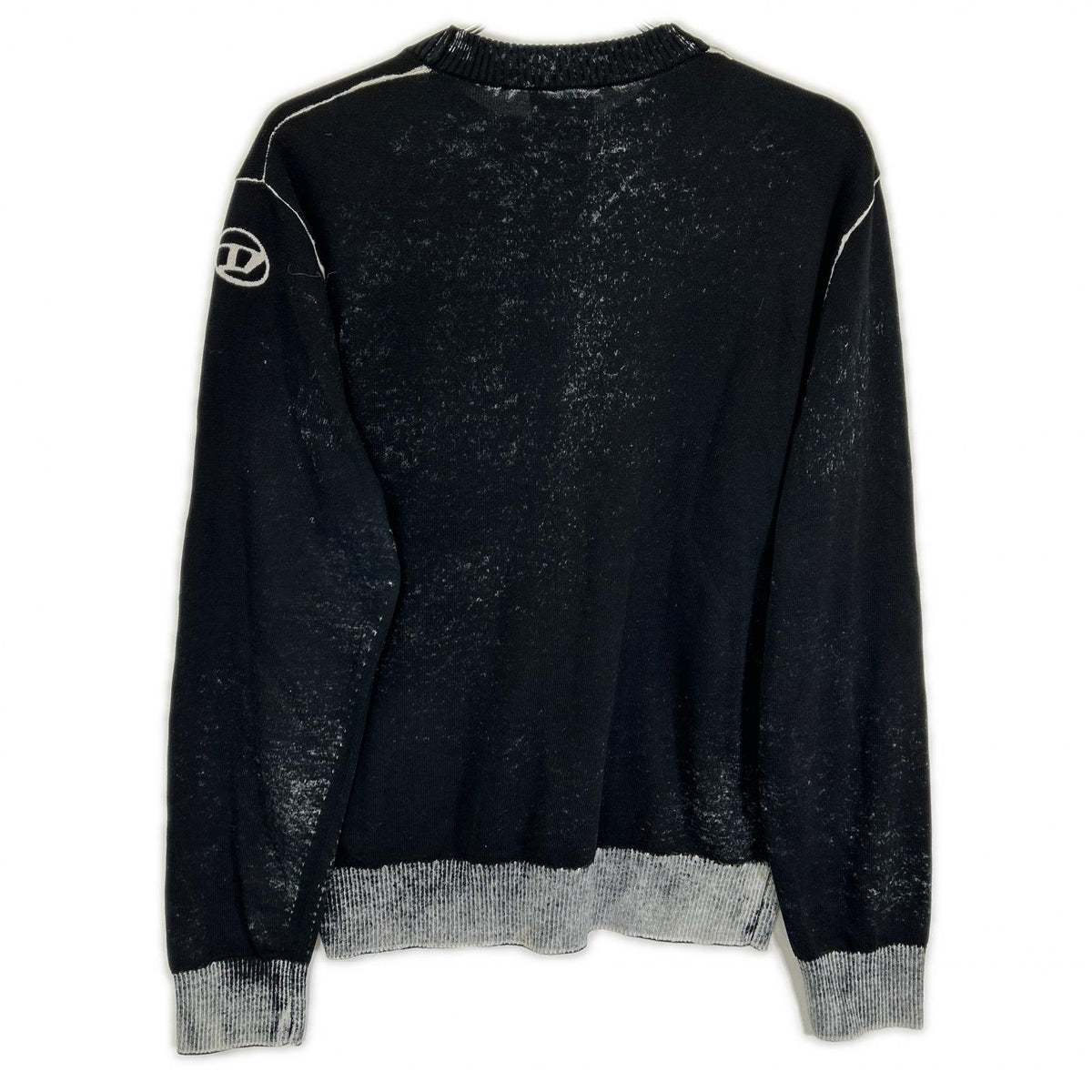 DIESEL 24SS K-LARENCE-B Bleach Crewneck Knit Black Size M