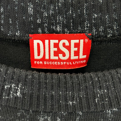 DIESEL 24SS K-LARENCE-B Bleach Crewneck Knit Black Size M