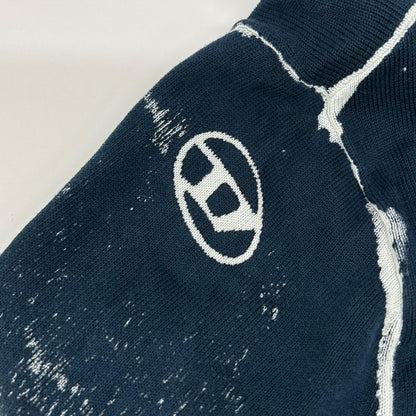 DIESEL 24SS K-LARENCE-B Bleach Crewneck Knit Blue Size M