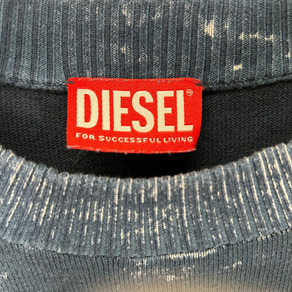 DIESEL 24SS K-LARENCE-B Bleach Crewneck Knit Blue Size M