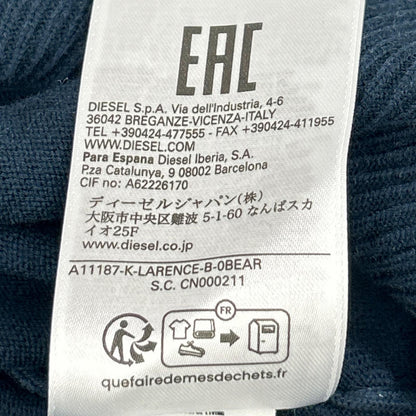 DIESEL 24SS K-LARENCE-B Bleach Crewneck Knit Blue Size M
