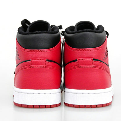 Nike AIR JORDAN 1 MID "Bred" Leather Sneakers Size 8.5(US)
