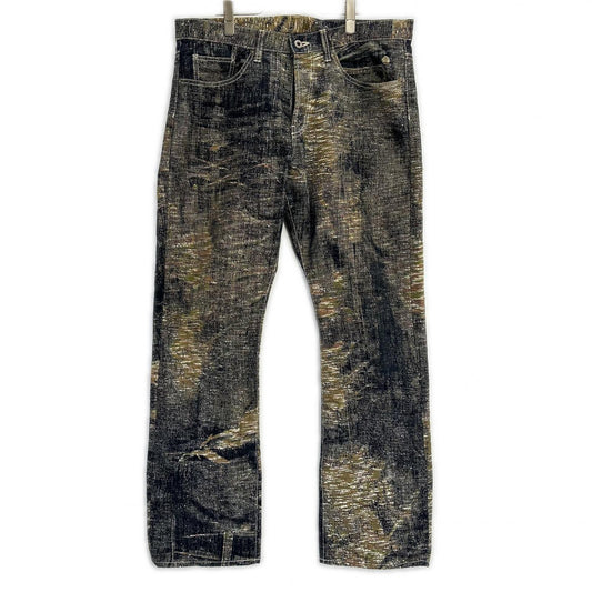 ISSEY MIYAKE MEN 08AW A-POC Embroidered Jeans Indigo Size 35