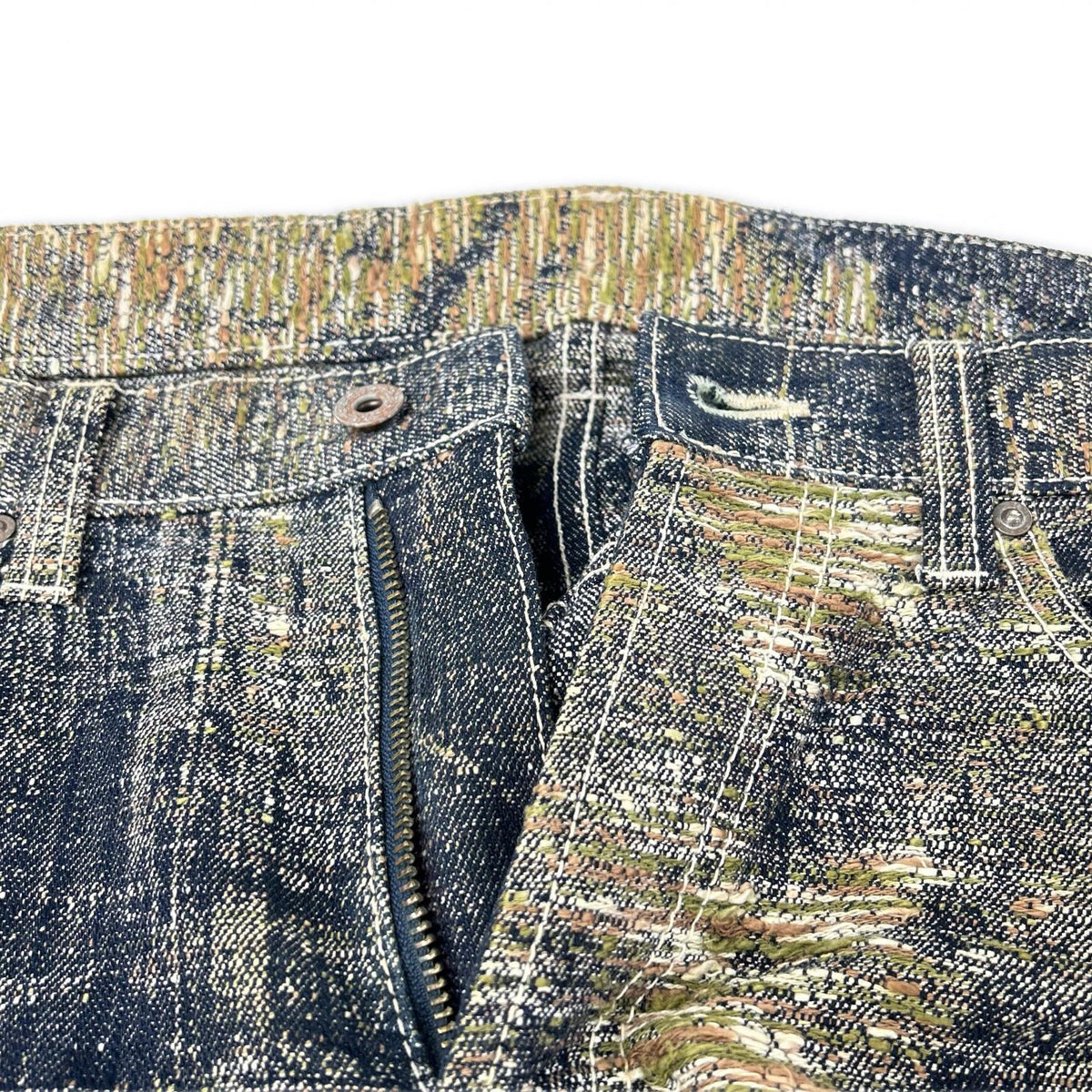 ISSEY MIYAKE MEN 08AW A-POC Embroidered Jeans Indigo Size 35