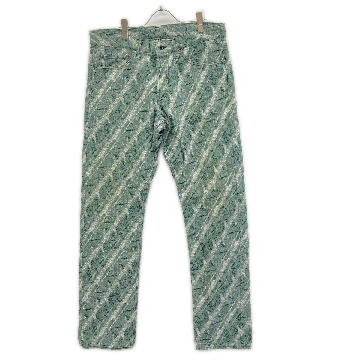 ISSEY MIYAKE MEN 07AW A-POC Jacquard Jeans Green Size 35