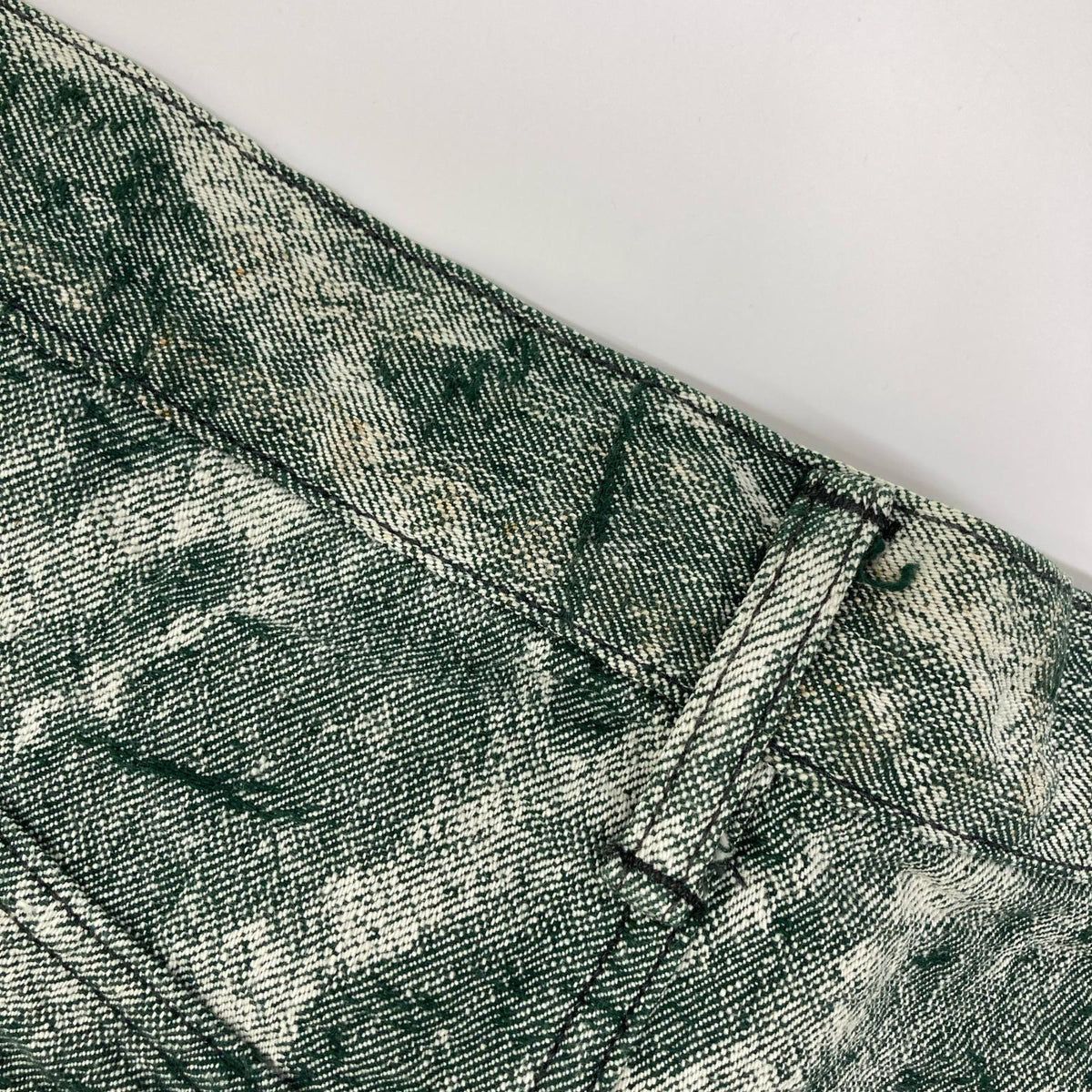 ISSEY MIYAKE MEN 07AW A-POC Jacquard Jeans Green Size 35