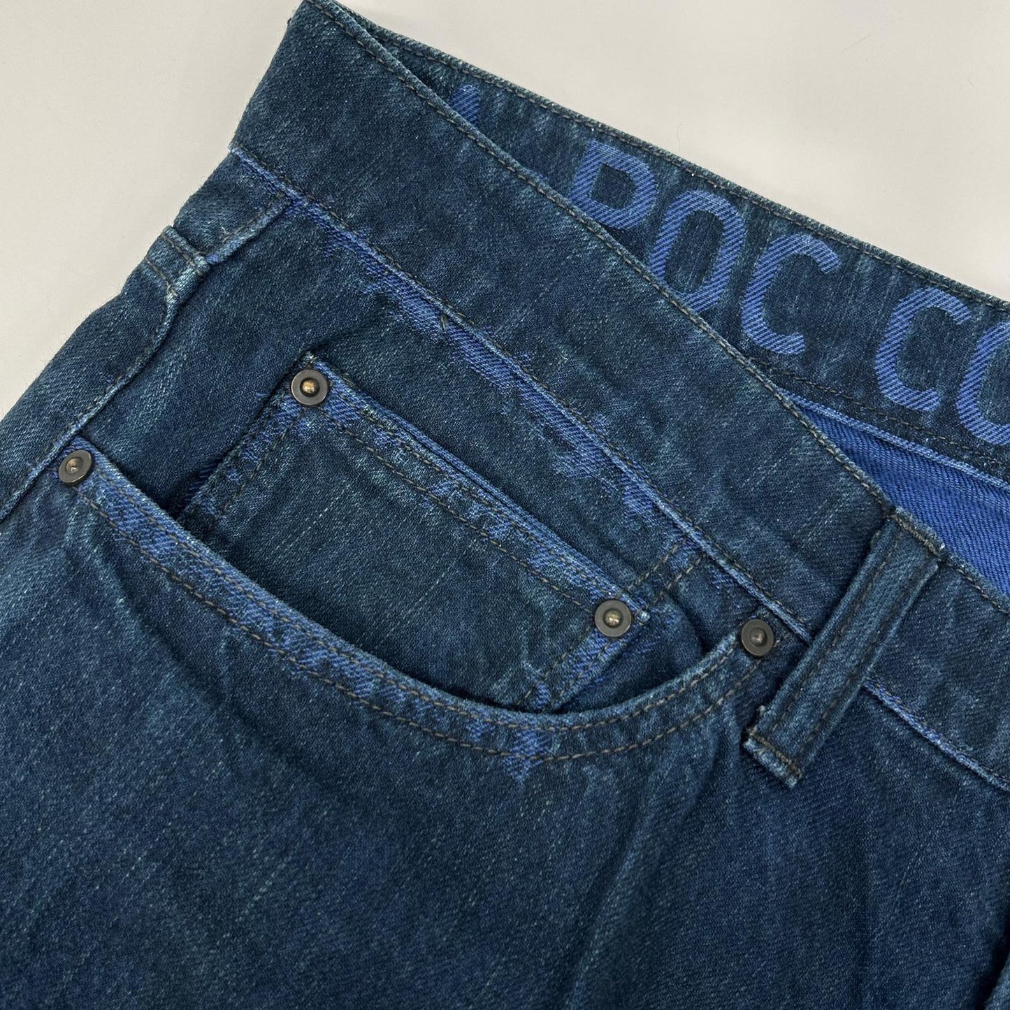 ISSEY MIYAKE MEN 10AW A-POC Button Fly Jeans Blue Size 35