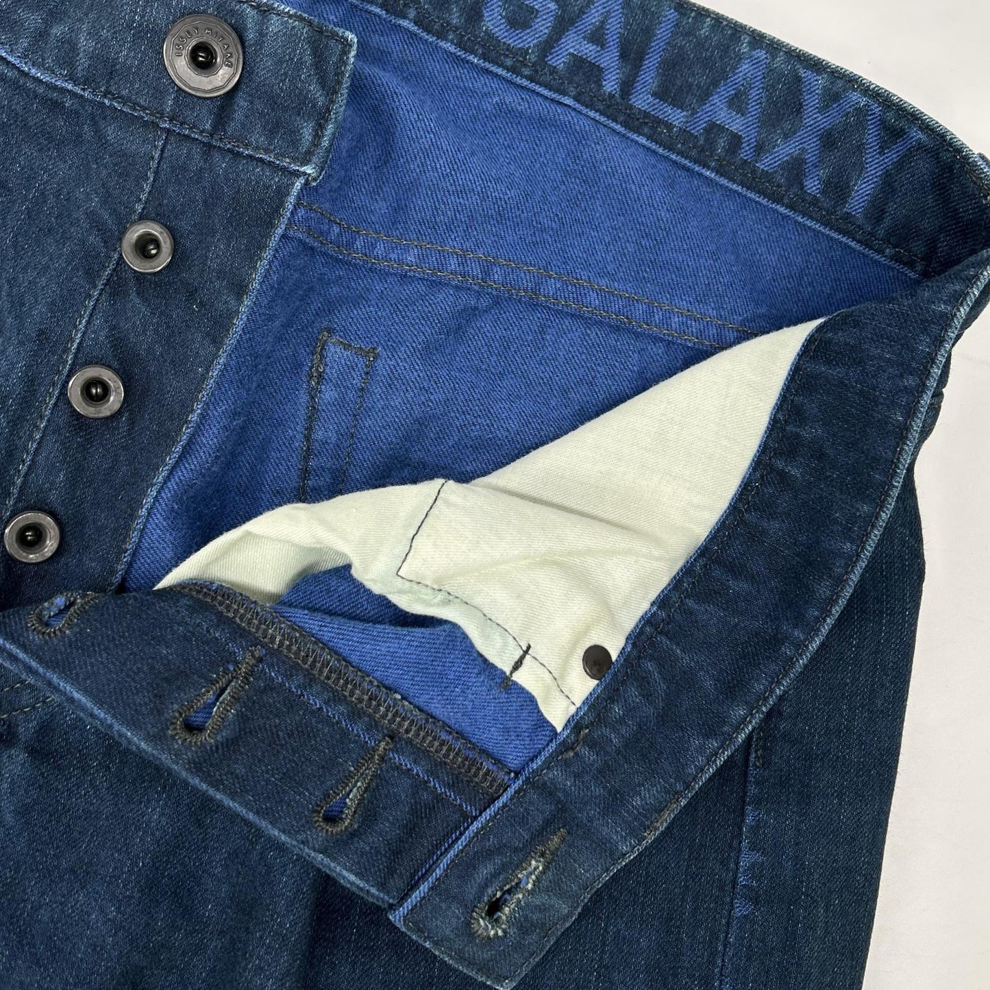 ISSEY MIYAKE MEN 10AW A-POC Button Fly Jeans Blue Size 35