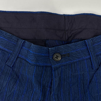 ISSEY MIYAKE MEN 16SS Linen Striped Pants Navy Size 3