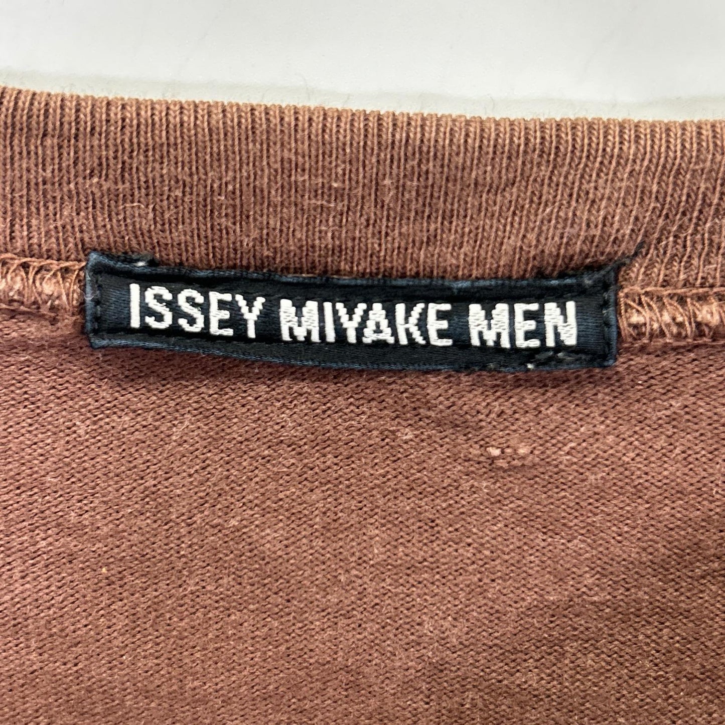 ISSEY MIYAKE MEN 12SS Brown Denim Sleeve T-Shirt Size L