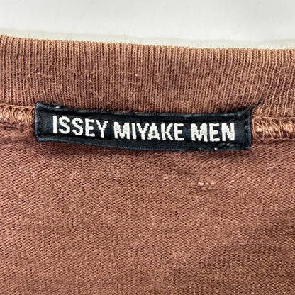 ISSEY MIYAKE MEN 12SS Brown Denim Sleeve T-Shirt Size L