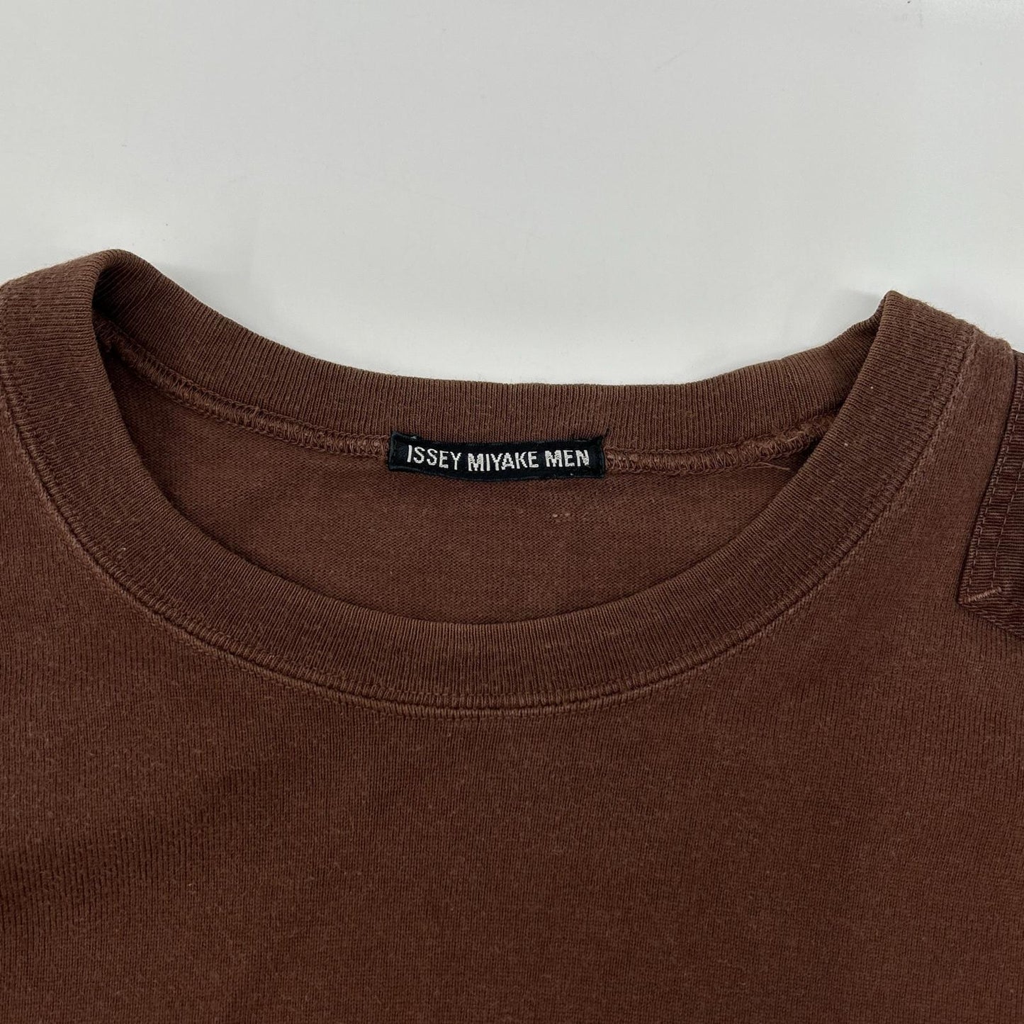 ISSEY MIYAKE MEN 12SS Brown Denim Sleeve T-Shirt Size L