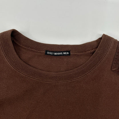 ISSEY MIYAKE MEN 12SS Brown Denim Sleeve T-Shirt Size L