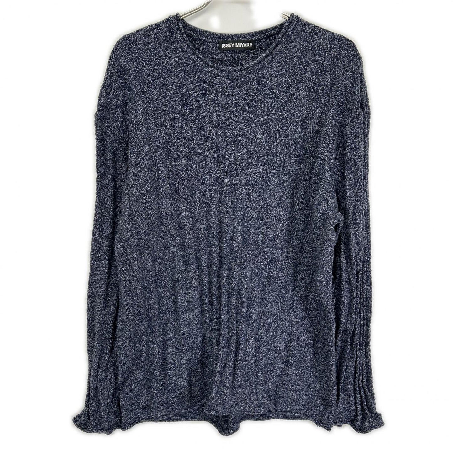 ISSEY MIYAKE MEN Blue Cotton Crewneck Sweater Size 4