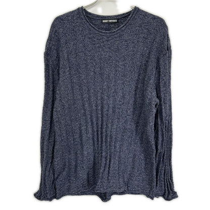 ISSEY MIYAKE MEN Blue Cotton Crewneck Sweater Size 4