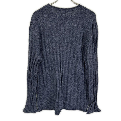 ISSEY MIYAKE MEN Blue Cotton Crewneck Sweater Size 4