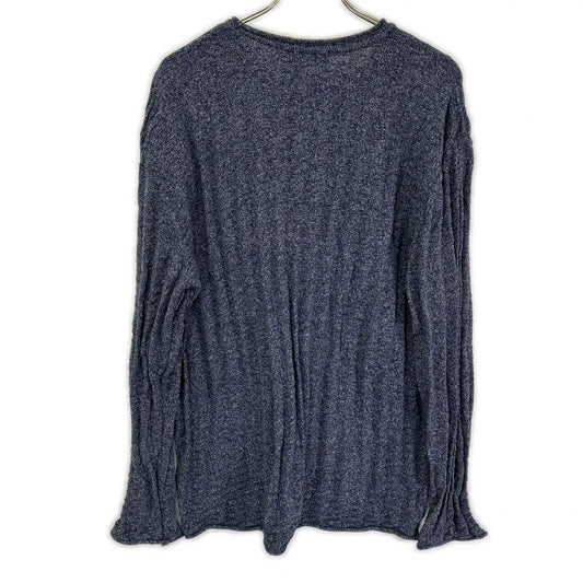 ISSEY MIYAKE MEN Blue Cotton Crewneck Sweater Size 4