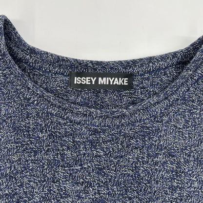 ISSEY MIYAKE MEN Blue Cotton Crewneck Sweater Size 4