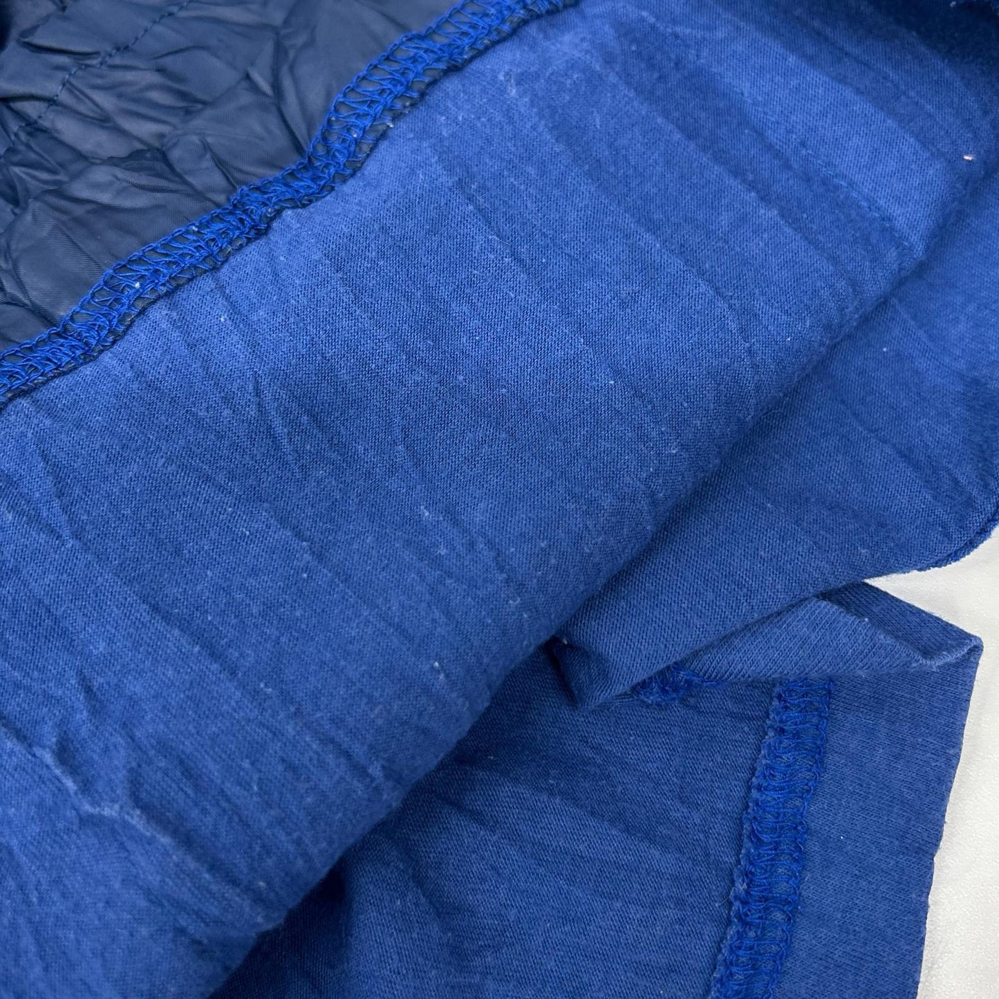 ISSEY MIYAKE MEN Blue Nylon Patchwork T-Shirt Size 4