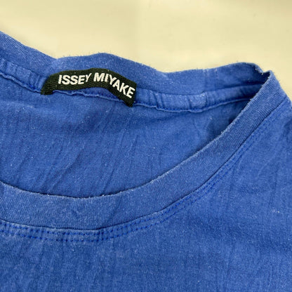 ISSEY MIYAKE MEN Blue Nylon Patchwork T-Shirt Size 4