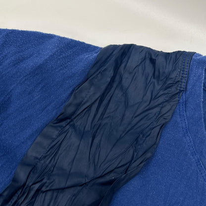 ISSEY MIYAKE MEN Blue Nylon Patchwork T-Shirt Size 4