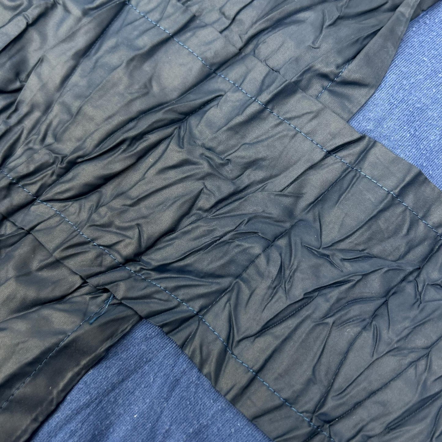 ISSEY MIYAKE MEN Blue Nylon Patchwork T-Shirt Size 4