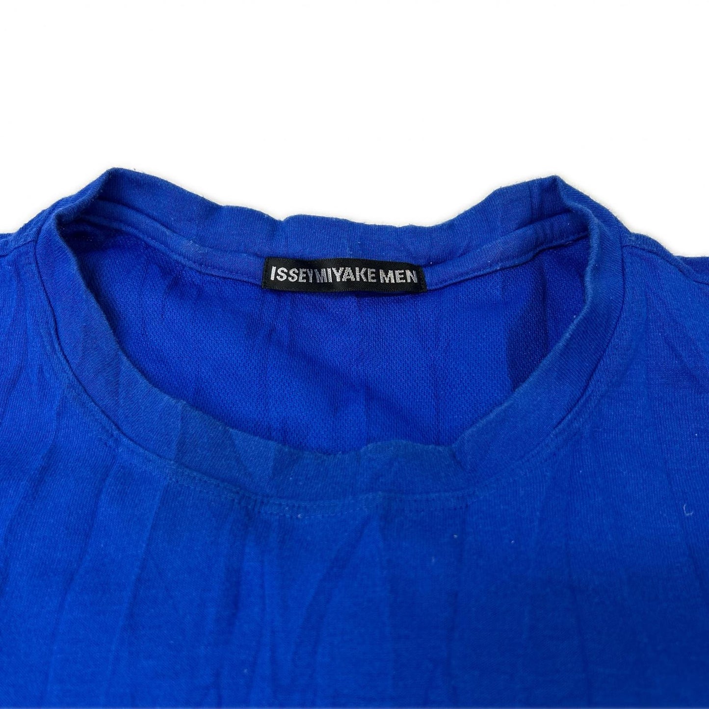 ISSEY MIYAKE MEN 16SS Blue Nylon Panel Pocket T-Shirt Size 3