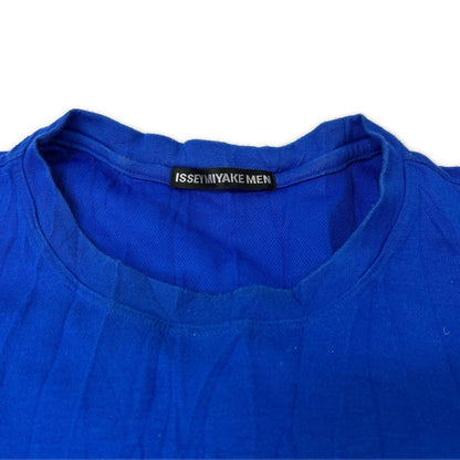 ISSEY MIYAKE MEN 16SS Blue Nylon Panel Pocket T-Shirt Size 3