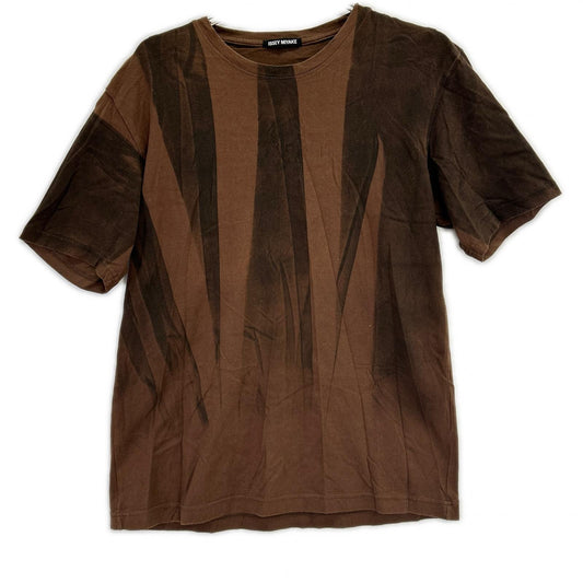 ISSEY MIYAKE MEN Brown Graphic Print T-Shirt Size 4