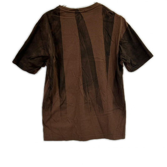 ISSEY MIYAKE MEN Brown Graphic Print T-Shirt Size 4