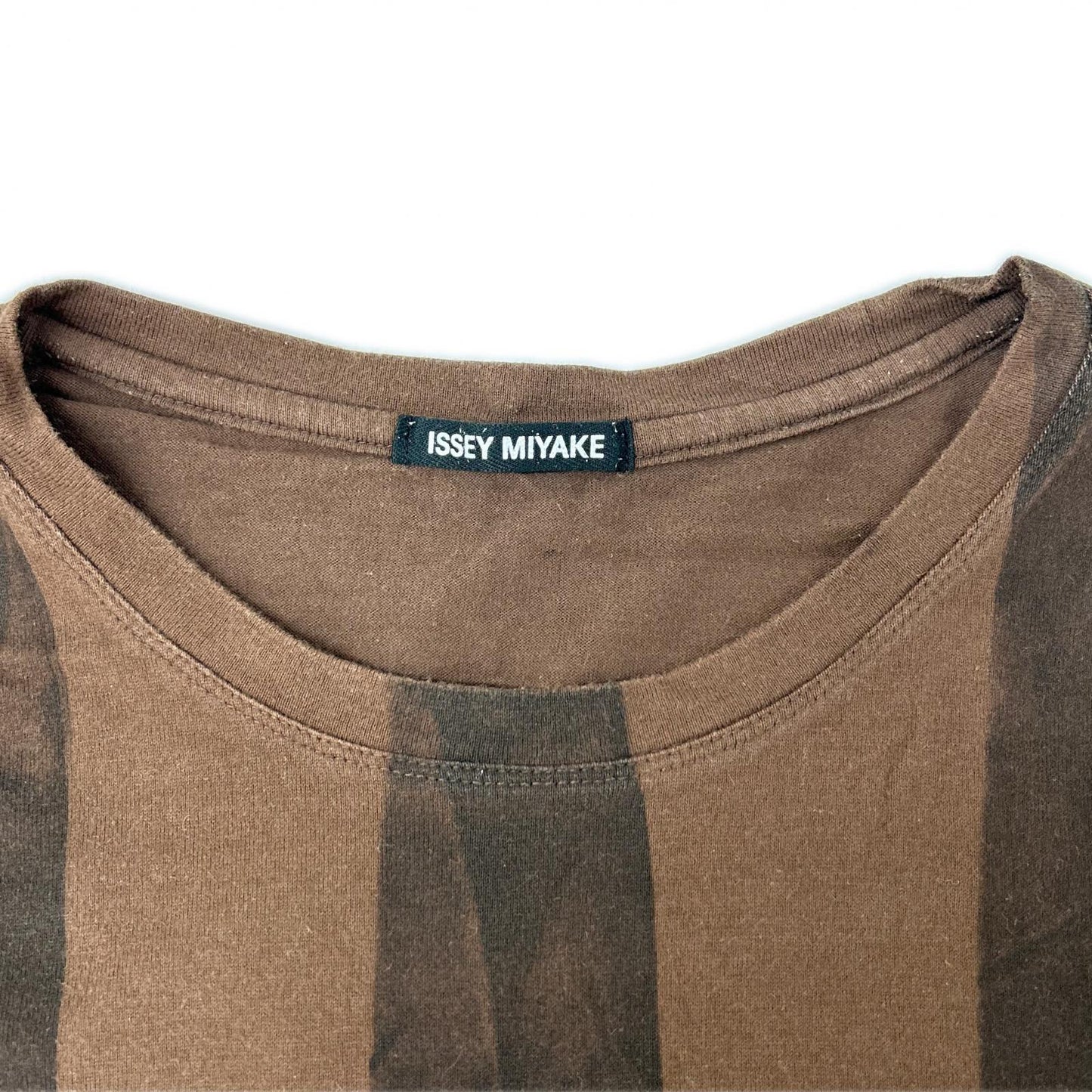 ISSEY MIYAKE MEN Brown Graphic Print T-Shirt Size 4