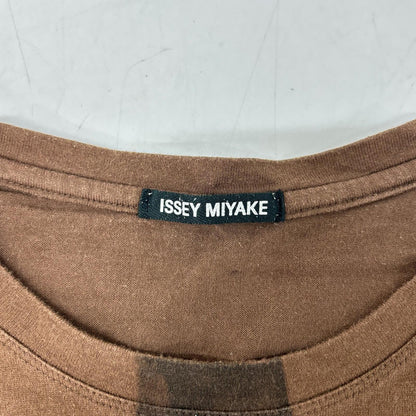 ISSEY MIYAKE MEN Brown Graphic Print T-Shirt Size 4