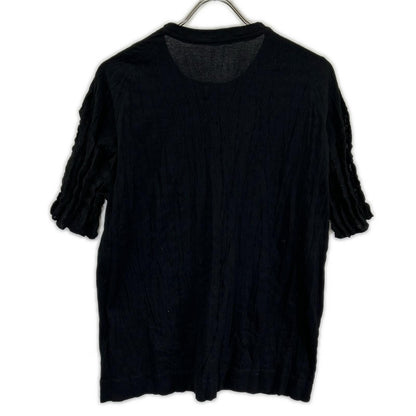 ISSEY MIYAKE MEN 16SS Black Mesh Panel T-Shirt Size 3