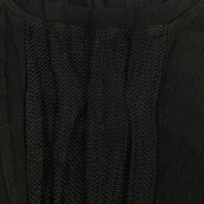 ISSEY MIYAKE MEN 16SS Black Mesh Panel T-Shirt Size 3