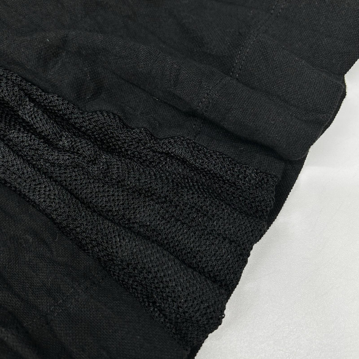 ISSEY MIYAKE MEN 16SS Black Mesh Panel T-Shirt Size 3