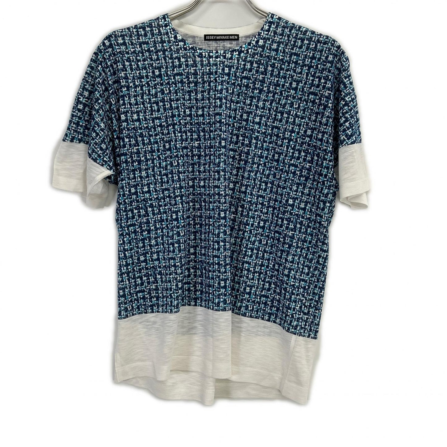 ISSEY MIYAKE MEN 13SS Light Blue Print T-Shirt Size 2