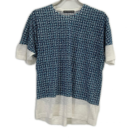 ISSEY MIYAKE MEN 13SS Light Blue Print T-Shirt Size 2