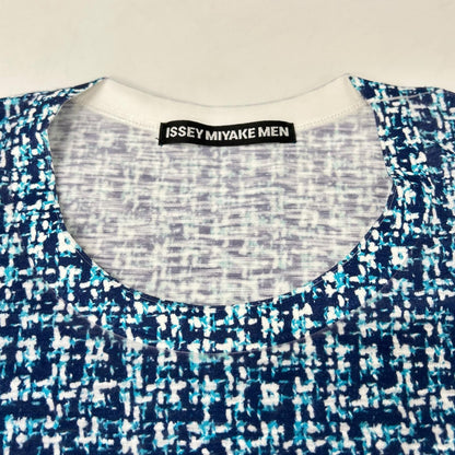 ISSEY MIYAKE MEN 13SS Light Blue Print T-Shirt Size 2