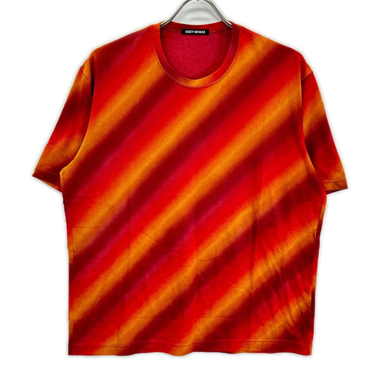 ISSEY MIYAKE MEN Red Gradient T-Shirt Size 4