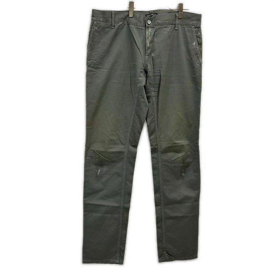 DOLCE&GABBANA Moss Green Paint Splatter Jeans Size 54
