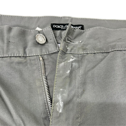 DOLCE&GABBANA Moss Green Paint Splatter Jeans Size 54