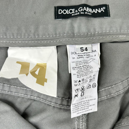 DOLCE&GABBANA Moss Green Paint Splatter Jeans Size 54