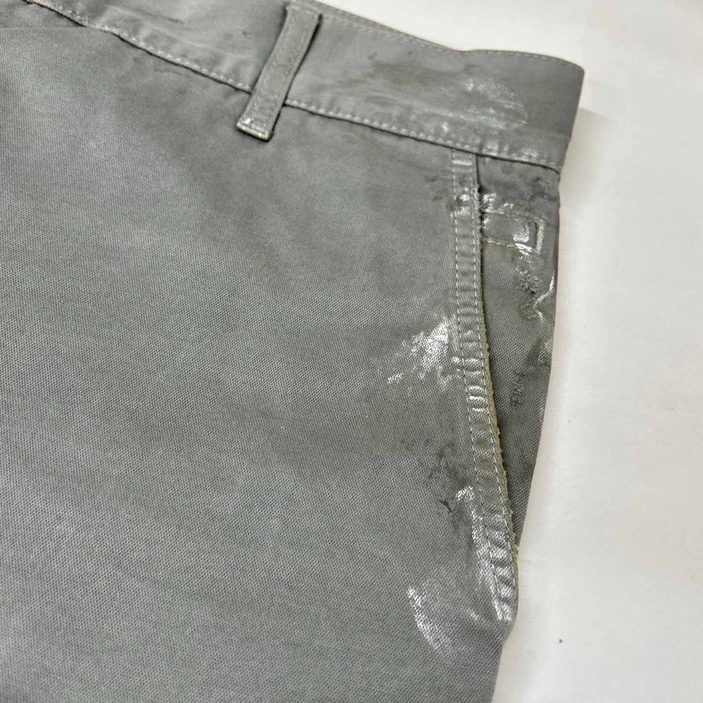 DOLCE&GABBANA Moss Green Paint Splatter Jeans Size 54