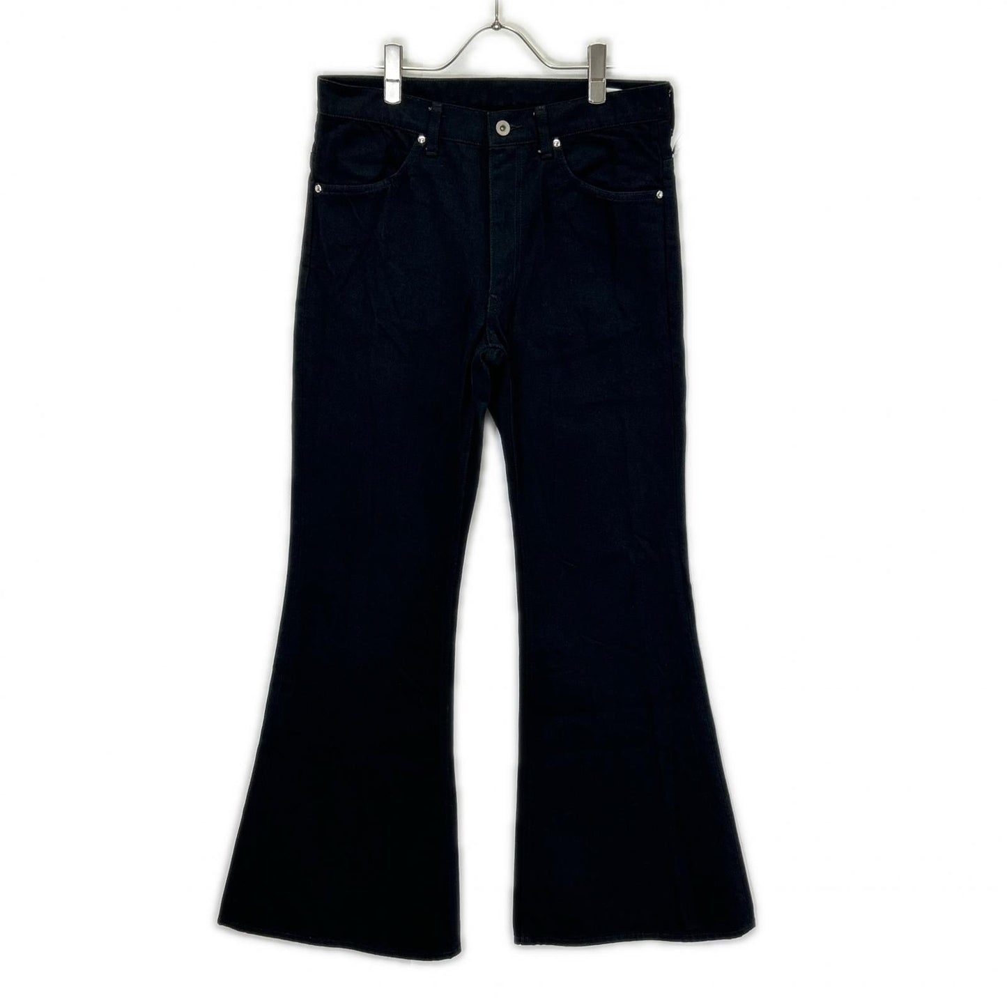 FUTURE ARCHIVE Studded Pocket Flare Denim Jeans Black Size M