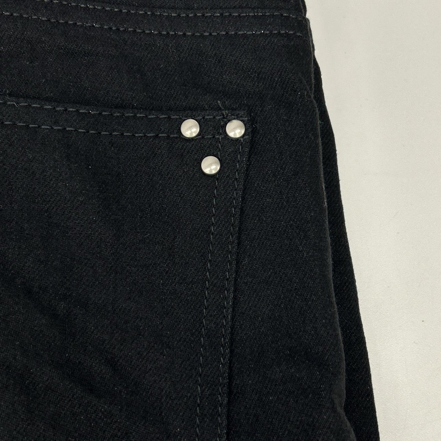 FUTURE ARCHIVE Studded Pocket Flare Denim Jeans Black Size M