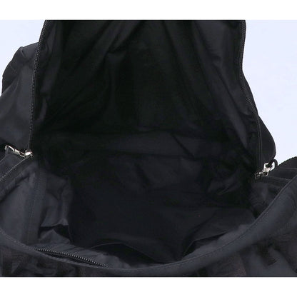 BALENCIAGA Nylon Wheel Back Pack Bag Black