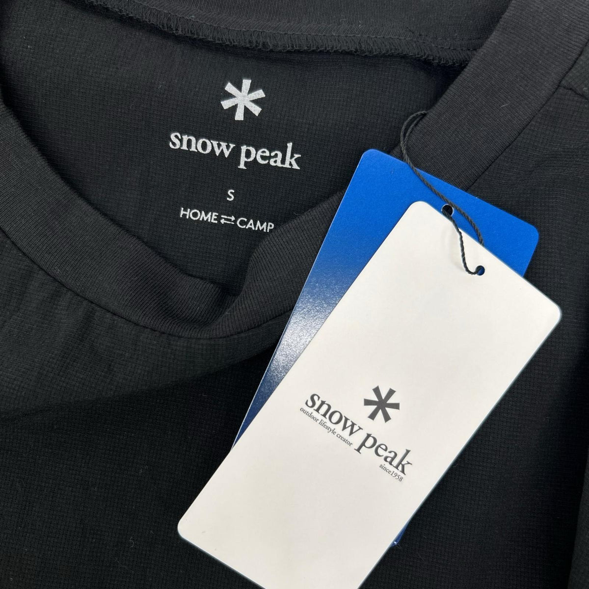 snowpeak Breathable Quick Dry Polyester T-Shirt Black Size S