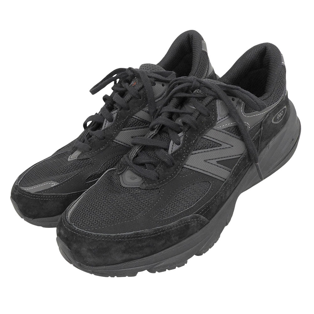 NEW BALANCE 990v6 Triple Black Suede Sneakers Size 10(US)