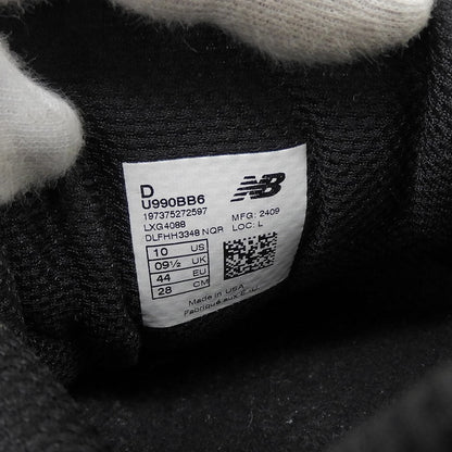 NEW BALANCE 990v6 Triple Black Suede Sneakers Size 10(US)